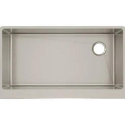 Elkay Crosstown 36" Stainless Steel Farmhouse Kitchen Sink for Interchangeable Apron, 16 Gauge, Polished Satin, CTXF134179R