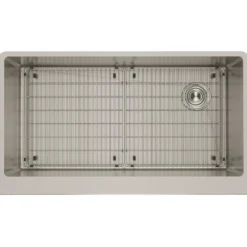 Elkay Crosstown 36" Stainless Steel Farmhouse Kitchen Sink for Interchangeable Apron, 16 Gauge, Polished Satin, CTXF134179RC