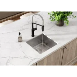 Elkay Crosstown 19" Stainless Steel Kitchen Sink, 18 Gauge, Polished Satin, ECTRU17179TC