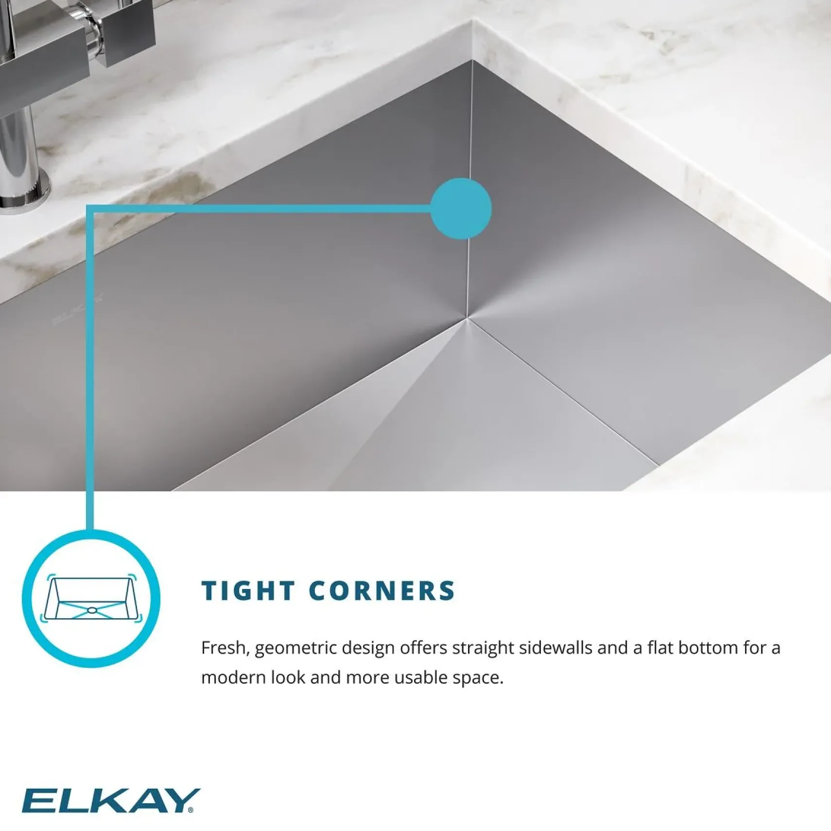 Elkay Crosstown 31" Stainless Steel Kitchen Sink, 16 Gauge, Polished Satin, EFRU281610T
