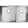 Elkay Crosstown 32" Stainless Steel Kitchen Sink, 60/40 Double Bowl, 18 Gauge, Polished Satin, ECTRU32179RT
