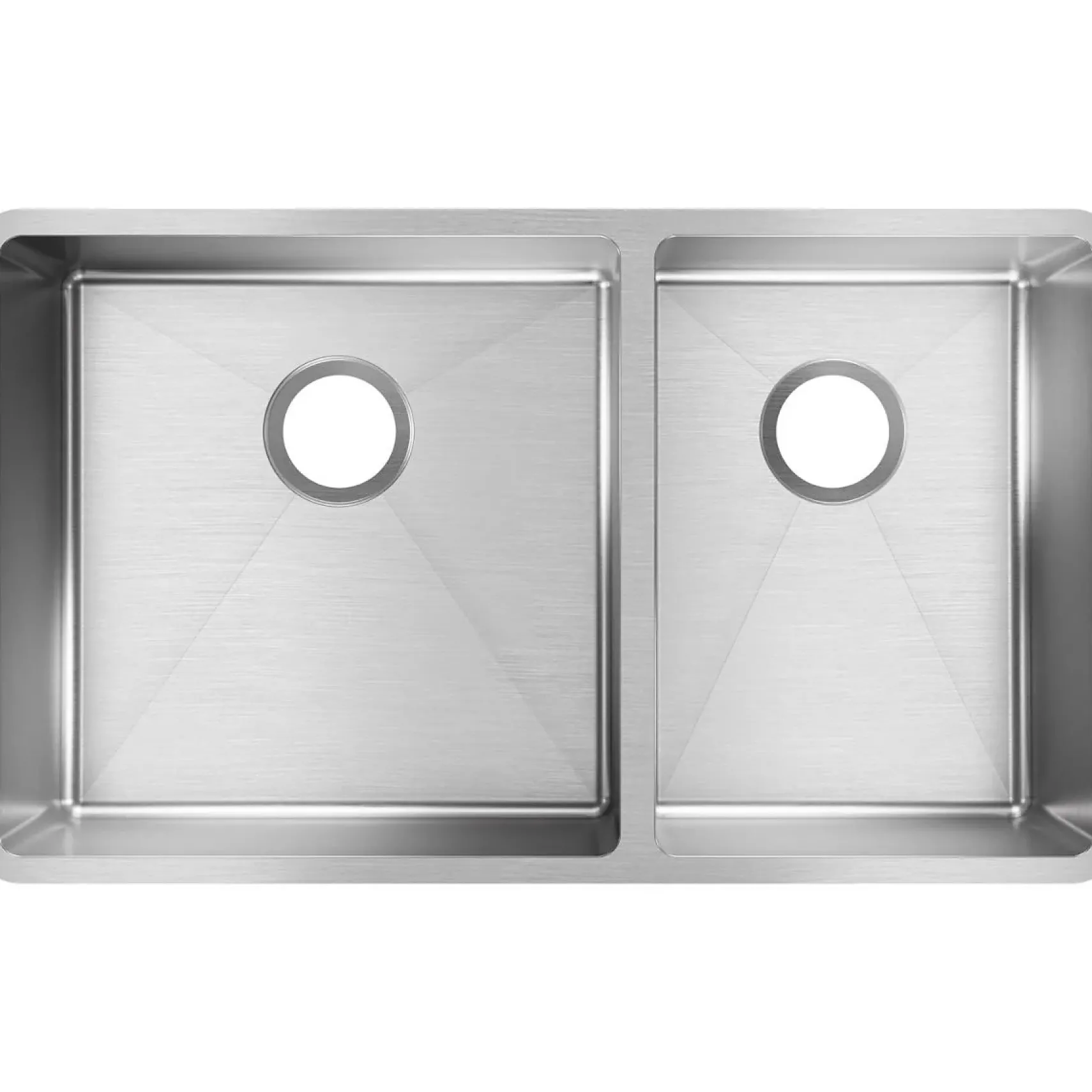 Elkay Crosstown 32" Stainless Steel Kitchen Sink, 60/40 Double Bowl, 18 Gauge, Polished Satin, ECTRU32179RT
