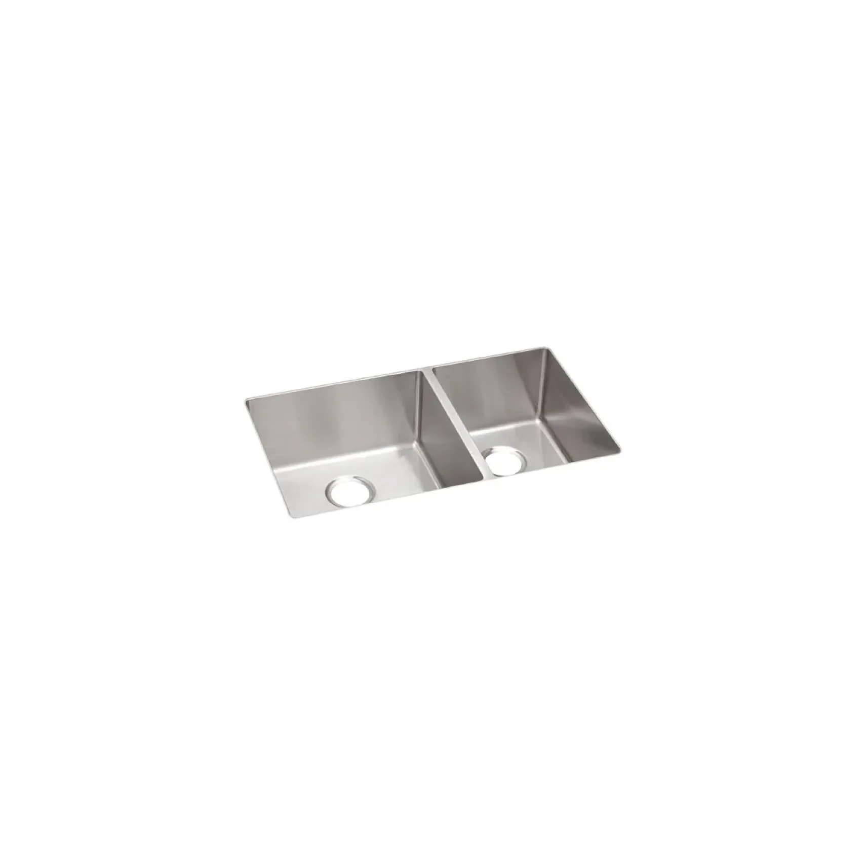 Elkay Crosstown 32" Stainless Steel Kitchen Sink, 60/40 Double Bowl, 18 Gauge, Polished Satin, ECTRU32179RT