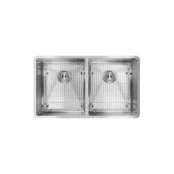 Elkay Crosstown 32" Stainless Steel Kitchen Sink, 50/50 Double Bowl, 18 Gauge, Polished Satin, ECTRU31179TC
