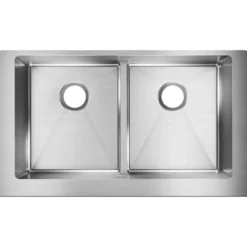 Elkay Crosstown 36" Stainless Steel Farmhouse Kitchen Sink, 50/50 Double Bowl, 18 Gauge, Polished Satin, ECTRUFA32179