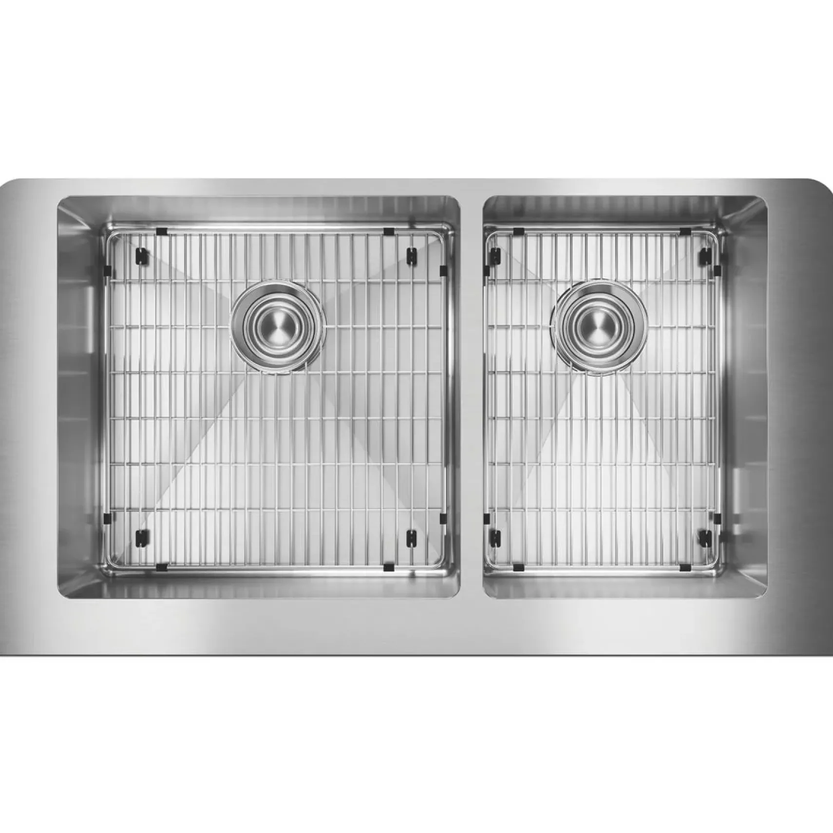Elkay Crosstown 36" Stainless Steel Farmhouse Kitchen Sink, 60/40 Double Bowl, 18 Gauge, Polished Satin, ECTRUF32179RC