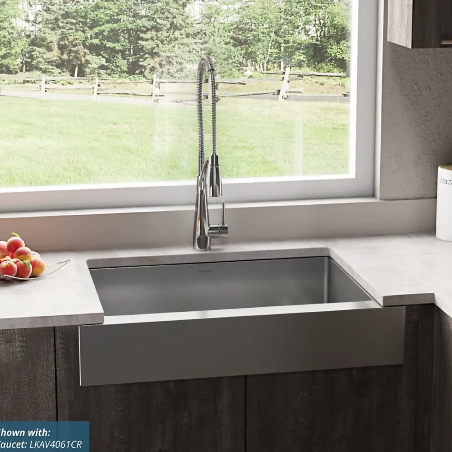 Elkay Crosstown 36" Stainless Steel Farmhouse Kitchen Sink, 18 Gauge, Polished Satin, ECTRUF30179RC