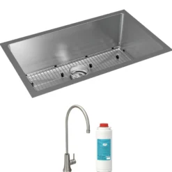 Elkay Crosstown 31" Undermount Stainless Steel Kitchen Sink Kit with Faucet, 16 Gauge, EFRU281610TFG