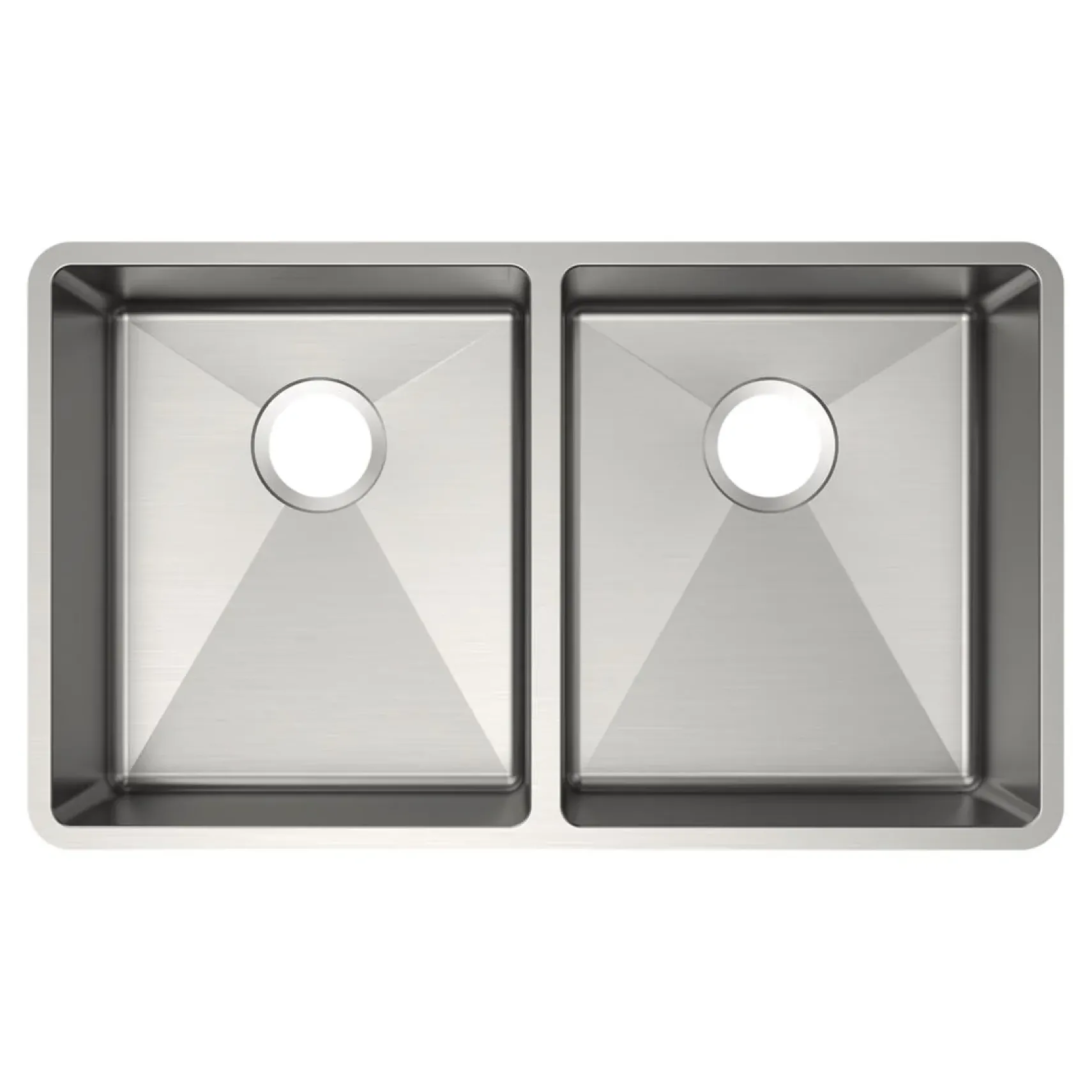 Elkay Crosstown 32" Undermount Stainless Steel ADA Kitchen Sink, 50/50 Double Bowl, Polished Satin, 18 Gauge, ECTRUAD311755