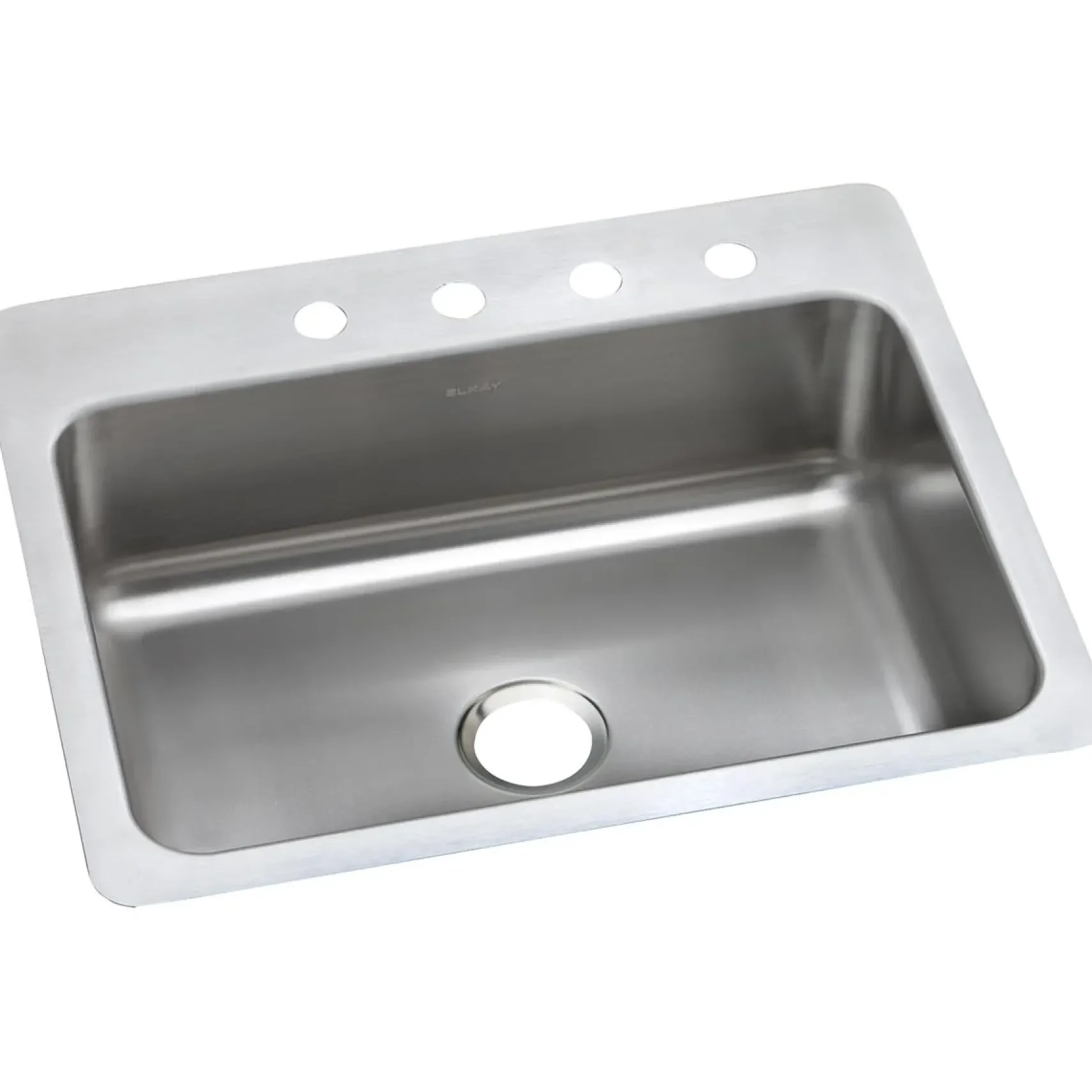 Elkay Dayton 27" Stainless Steel Kitchen Sink, 18 Gauge, Elite Satin, 1 Faucet Hole, DSESR127221