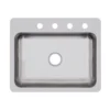 Elkay Dayton 27" Stainless Steel Kitchen Sink, 18 Gauge, Elite Satin, 4 Faucet Hole, DSESR127224