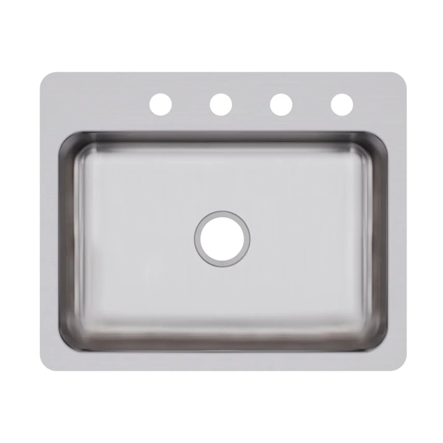 Elkay Dayton 27" Stainless Steel Kitchen Sink, 18 Gauge, Elite Satin, 4 Faucet Hole, DSESR127224