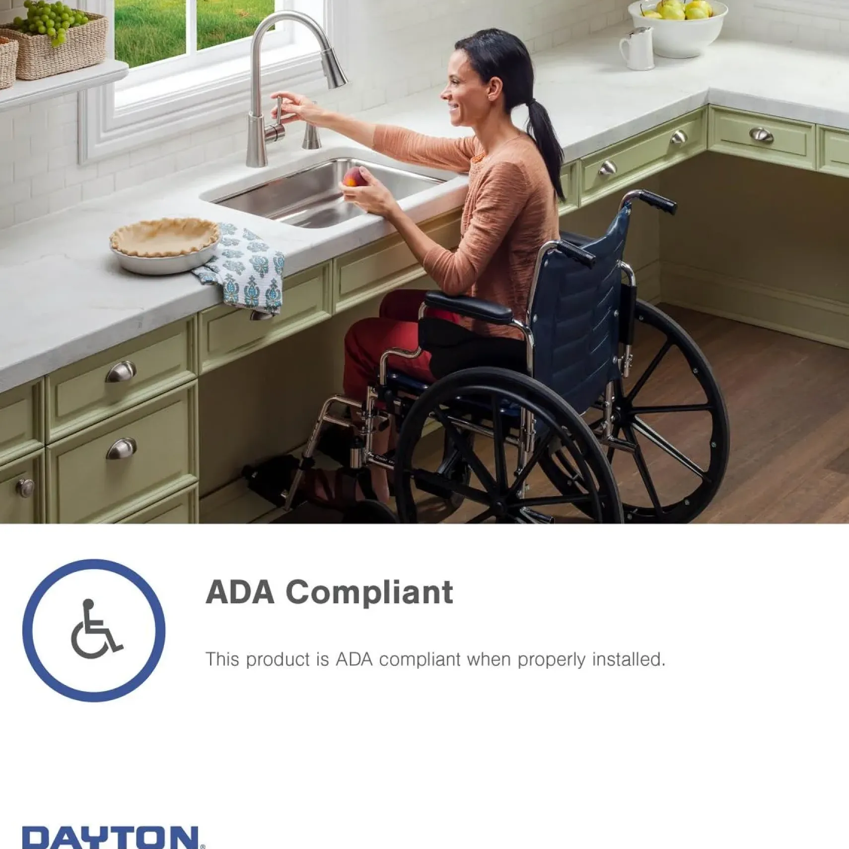 Elkay Dayton 33" Stainless Steel Kitchen Sink, 50/50 Double Bowl, Satin, 4 Faucet Hole, D233214