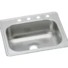 Elkay Dayton 25" Stainless Steel Kitchen Sink, 20 Gauge, Elite Satin, 1 Faucet Hole, DSE125221
