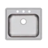 Elkay Dayton 25" Stainless Steel Kitchen Sink, Satin, 3 Faucet Hole, GE125223