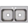Elkay Dayton 33" Stainless Steel Kitchen Sink, 50/50 Double Bowl, 20 Gauge, Elite Satin, 2 Faucet Hole, DSE233192