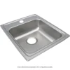 Elkay Lustertone Classic 17" Drop In/Topmount Stainless Steel ADA Kitchen Sink, Lustrous Satin, 1 Faucet Hole, LRAD1720601