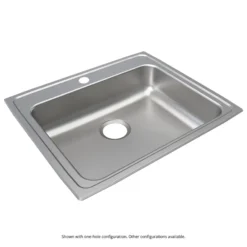 Elkay Lustertone Classic 25" Drop In/Topmount Stainless Steel ADA Kitchen Sink, Lustrous Satin, 3 Faucet Holes, LRAD2521553