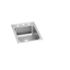 Elkay Lustertone Classic 17" Drop In/Topmount Stainless Steel ADA Kitchen Sink, Lustrous Satin, 1 Faucet Hole, LRAD1722501