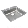 Elkay Lustertone Classic 22" Drop In/Topmount Stainless Steel ADA Kitchen Sink, Lustrous Satin, 4 Faucet Holes, LRAD2222654