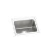 Elkay Lustertone Classic 25" Drop In/Topmount Stainless Steel Kitchen Sink, Lustrous Satin, MR2 Faucet Holes, DLR252110MR2