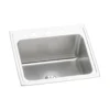 Elkay Lustertone Classic 25" Drop In/Topmount Stainless Steel Kitchen Sink, Lustrous Satin, 3 Faucet Holes, DLR252210PD3