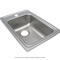 Elkay Lustertone Classic 15" Drop In/Topmount Stainless Steel ADA Kitchen Sink, Lustrous Satin, 3 Faucet Holes, LRAD1522553