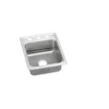 Elkay Lustertone Classic 17" Drop In/Topmount Stainless Steel ADA Kitchen Sink, Lustrous Satin, 1 Faucet Hole, LRADQ1720601