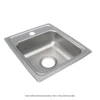Elkay Lustertone Classic 15" Drop In/Topmount Stainless Steel ADA Kitchen Sink, Lustrous Satin, No Faucet Hole, LRAD1517650
