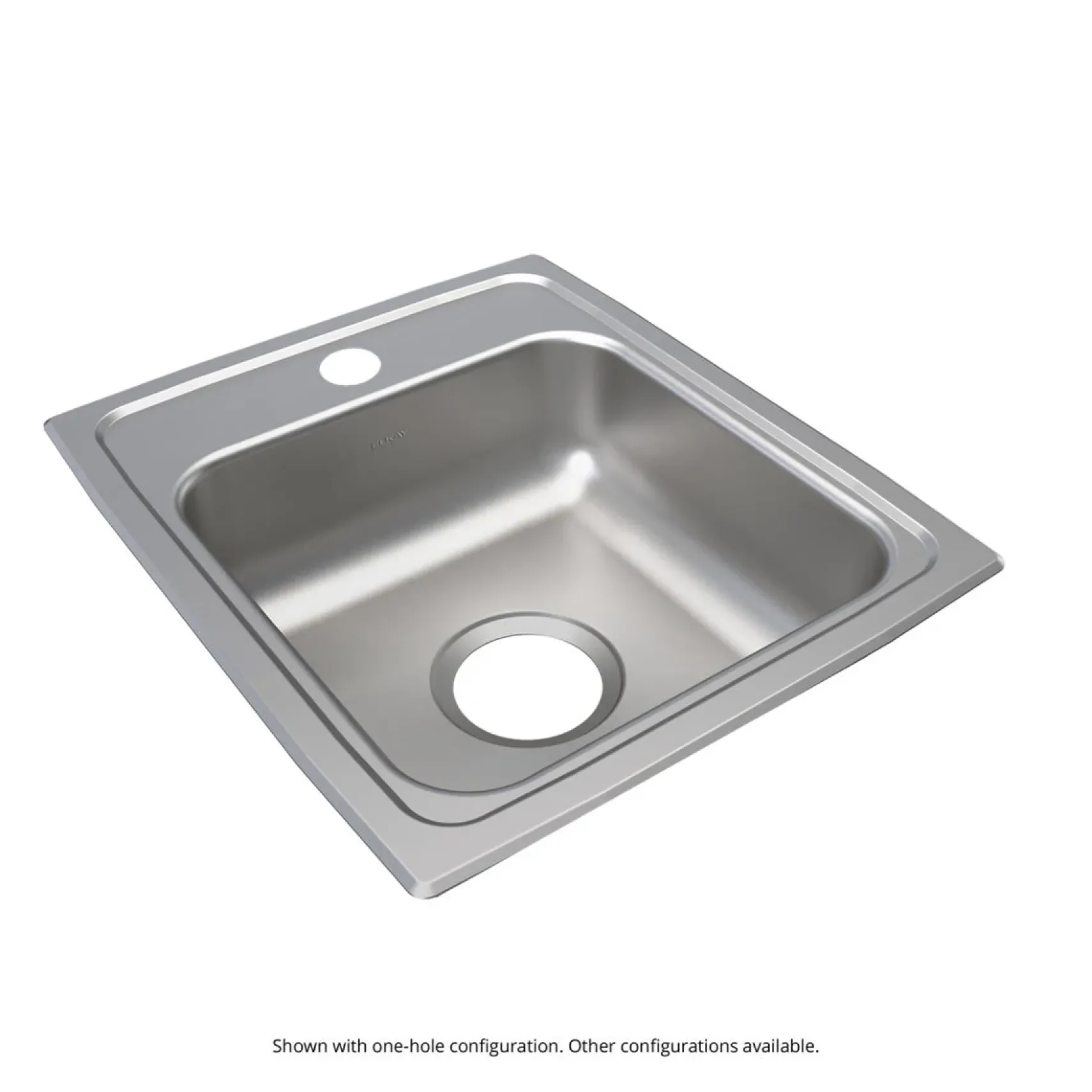 Elkay Lustertone Classic 15" Drop In/Topmount Stainless Steel ADA Kitchen Sink, Lustrous Satin, No Faucet Hole, LRAD1517650