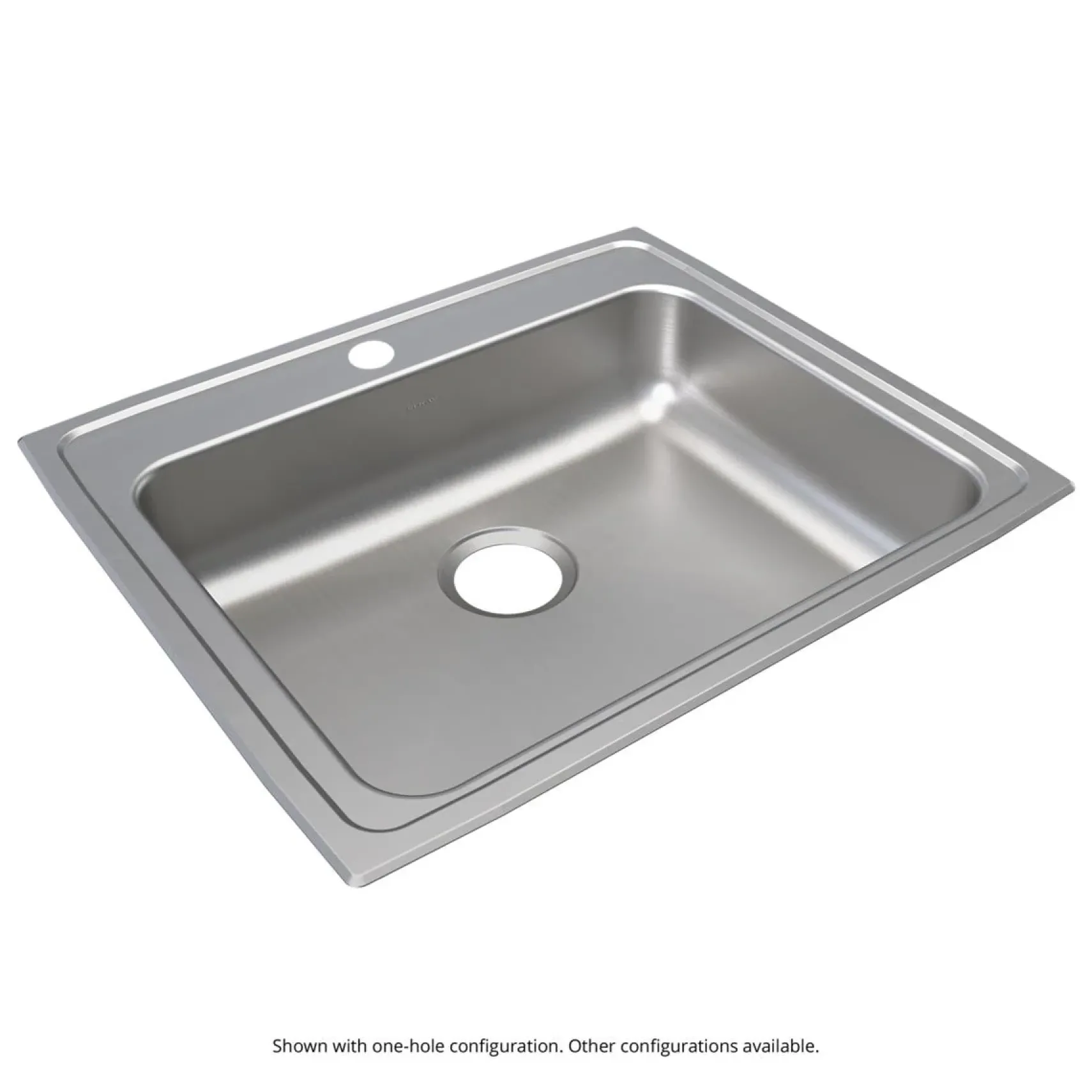 Elkay Lustertone Classic 25" Drop In/Topmount Stainless Steel ADA Kitchen Sink, Lustrous Satin, MR2 Faucet Holes, LRAD252165MR2