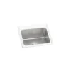 Elkay Lustertone Classic 25" Drop In/Topmount Stainless Steel Kitchen Sink, Lustrous Satin, 2 Faucet Holes, DLR252210PD2