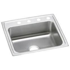 Elkay Lustertone Classic 25" Drop In/Topmount Stainless Steel ADA Kitchen Sink, Lustrous Satin, MR2 Faucet Holes, LRAD252150MR2