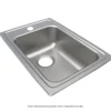 Elkay Lustertone Classic 15" Drop In/Topmount Stainless Steel ADA Kitchen Sink, Lustrous Satin, 3 Faucet Holes, LRAD1522653