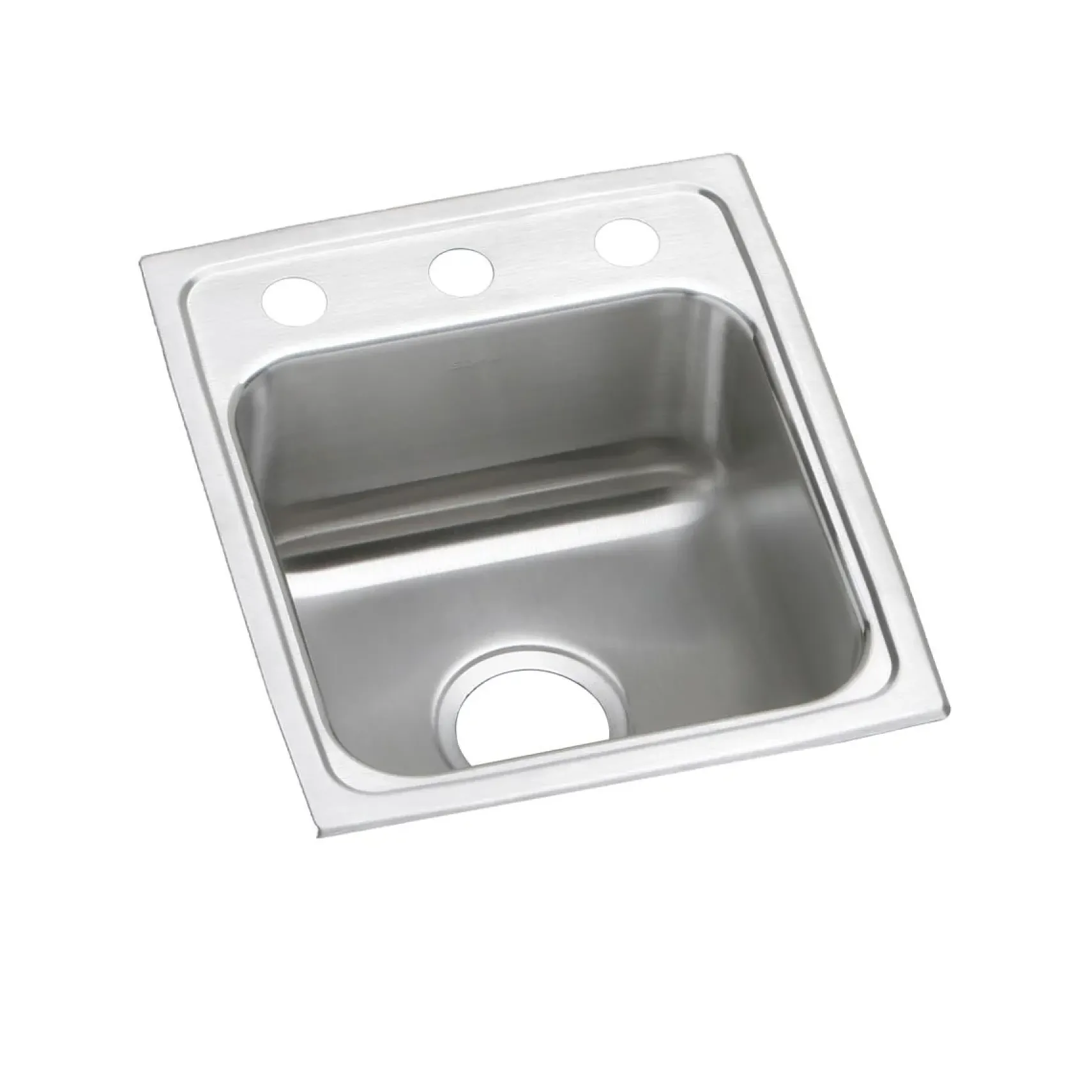 Elkay Lustertone Classic 15" Drop In/Topmount Stainless Steel ADA Kitchen Sink, Lustrous Satin, 1 Faucet Hole, LRADQ1517501