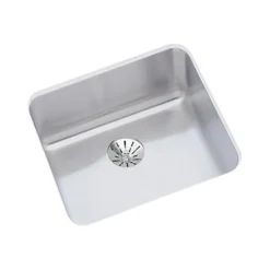 Elkay Lustertone Classic 15" Stainless Steel Kitchen Sink, 18 Gauge, Lustrous Satin, ELUH1212PD