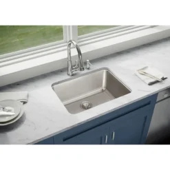 Elkay Lustertone Classic 26" Stainless Steel Kitchen Sink, 18 Gauge, Lustrous Satin, ELUH231710