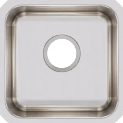 Elkay Lustertone Classic 15" Stainless Steel Kitchen Sink, 18 Gauge, Lustrous Satin, ELUH1212