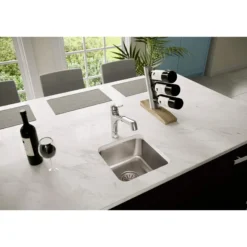 Elkay Lustertone Classic 15" Stainless Steel Kitchen Sink, 18 Gauge, Lustrous Satin, ELUH1212