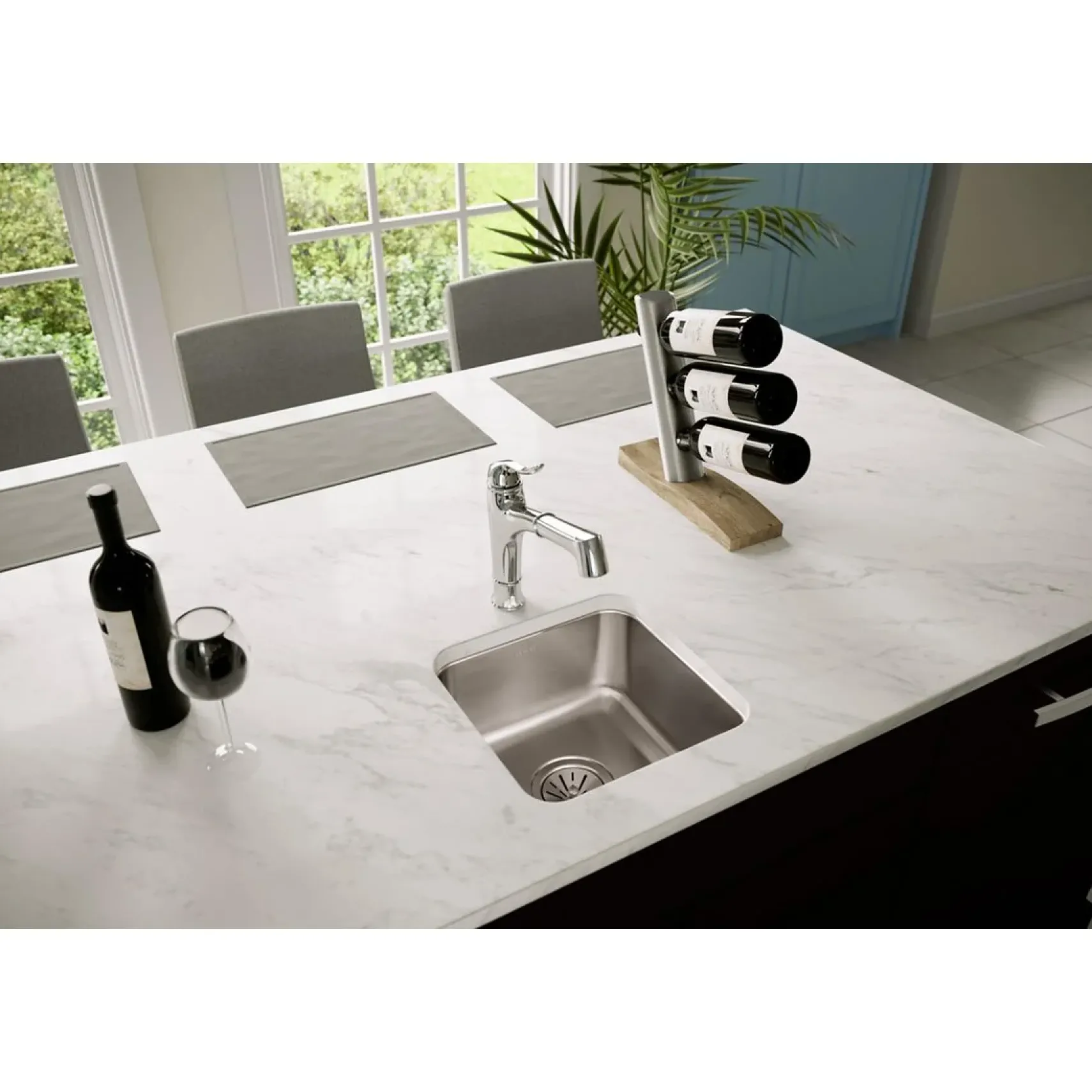 Elkay Lustertone Classic 15" Stainless Steel Kitchen Sink, 18 Gauge, Lustrous Satin, ELUH1212