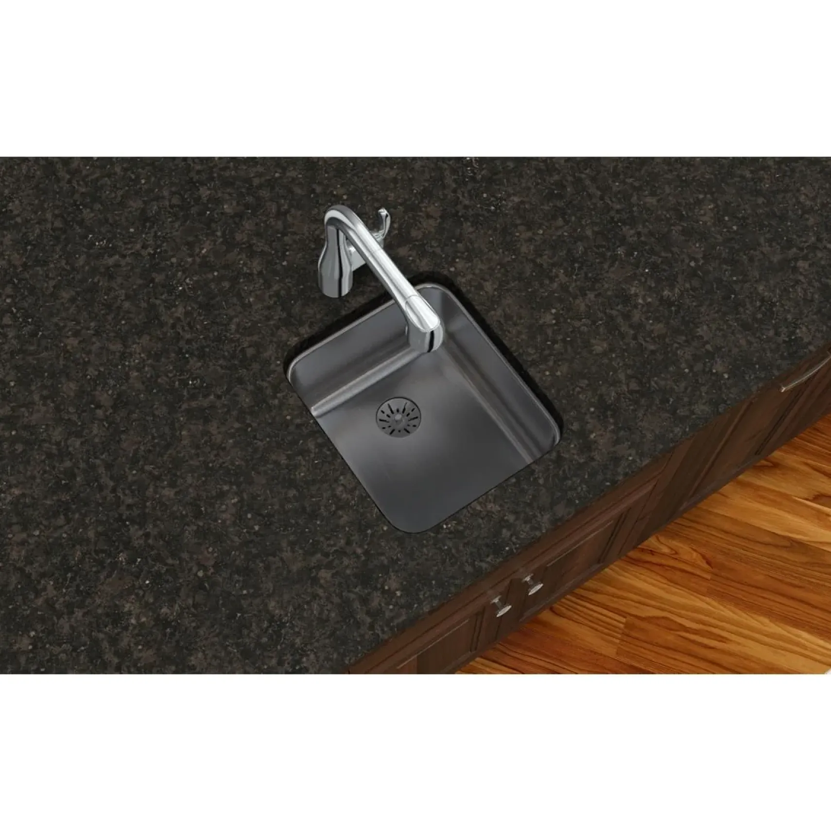 Elkay Lustertone Classic 16" Stainless Steel Kitchen Sink, 18 Gauge, Lustrous Satin, ELUH1316PD