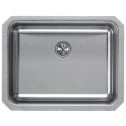 Elkay Lustertone Classic 24" Stainless Steel Kitchen Sink, 18 Gauge, Lustrous Satin, ELUH2115PD