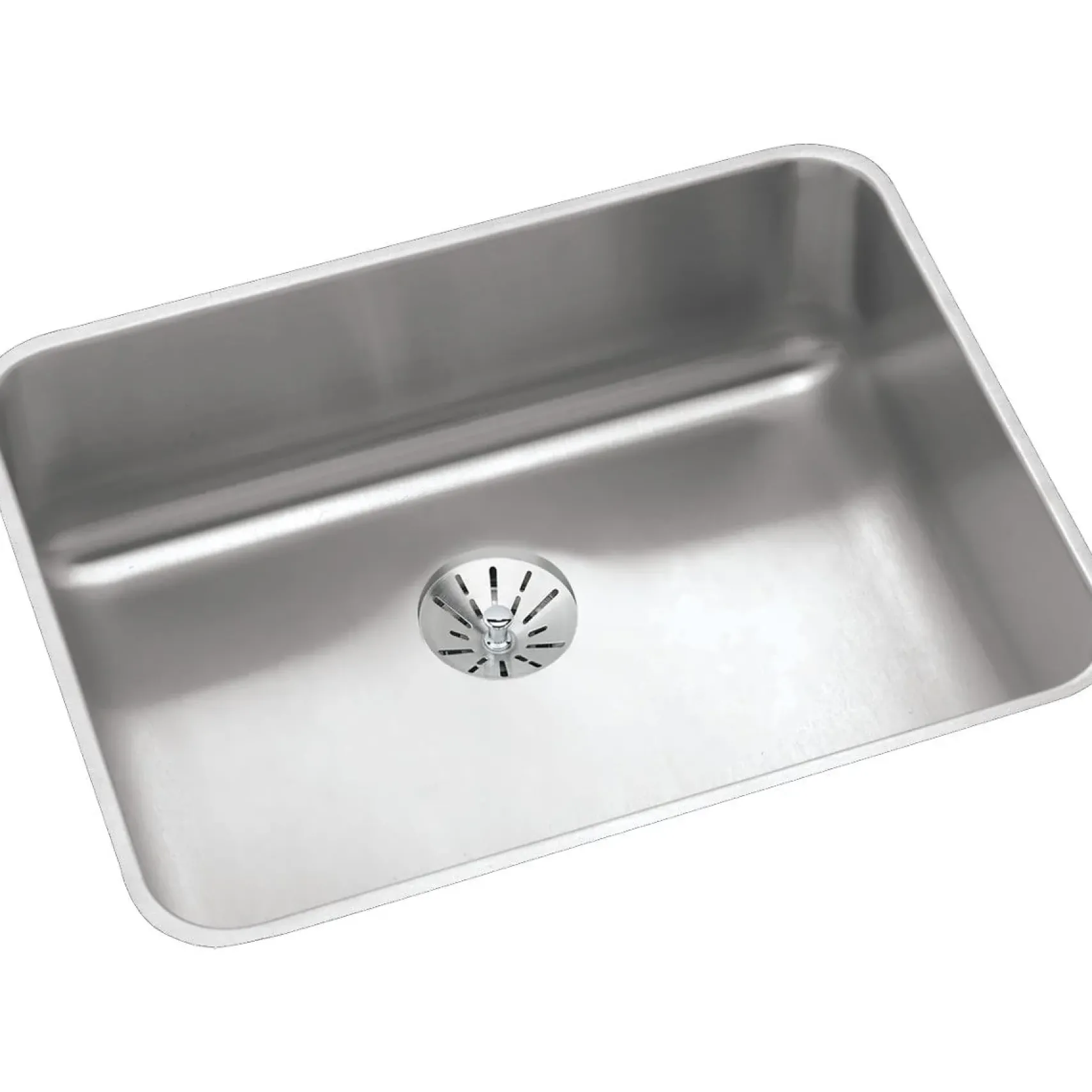 Elkay Lustertone Classic 24" Stainless Steel Kitchen Sink, 18 Gauge, Lustrous Satin, ELUH2115PD