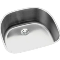 Elkay Lustertone Classic 24" Stainless Steel Kitchen Sink, 18 Gauge, Lustrous Satin, ELUH211810PD
