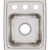 Elkay Lustertone Classic 13" Stainless Steel Kitchen Sink, 18 Gauge, Lustrous Satin, 3 Faucet Hole, LR13163