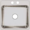 Elkay Lustertone Classic 22" Stainless Steel Kitchen Sink, 18 Gauge, Lustrous Satin, 2 Faucet Hole, LR22222