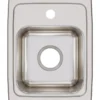 Elkay Lustertone Classic 13" Stainless Steel Kitchen Sink, 18 Gauge, Lustrous Satin, 1 Faucet Hole, LR13161