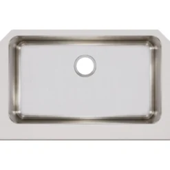 Elkay Lustertone Classic 33" Stainless Steel Farmhouse Kitchen Sink, 18 Gauge, Lustrous Satin, ELUHFS2816