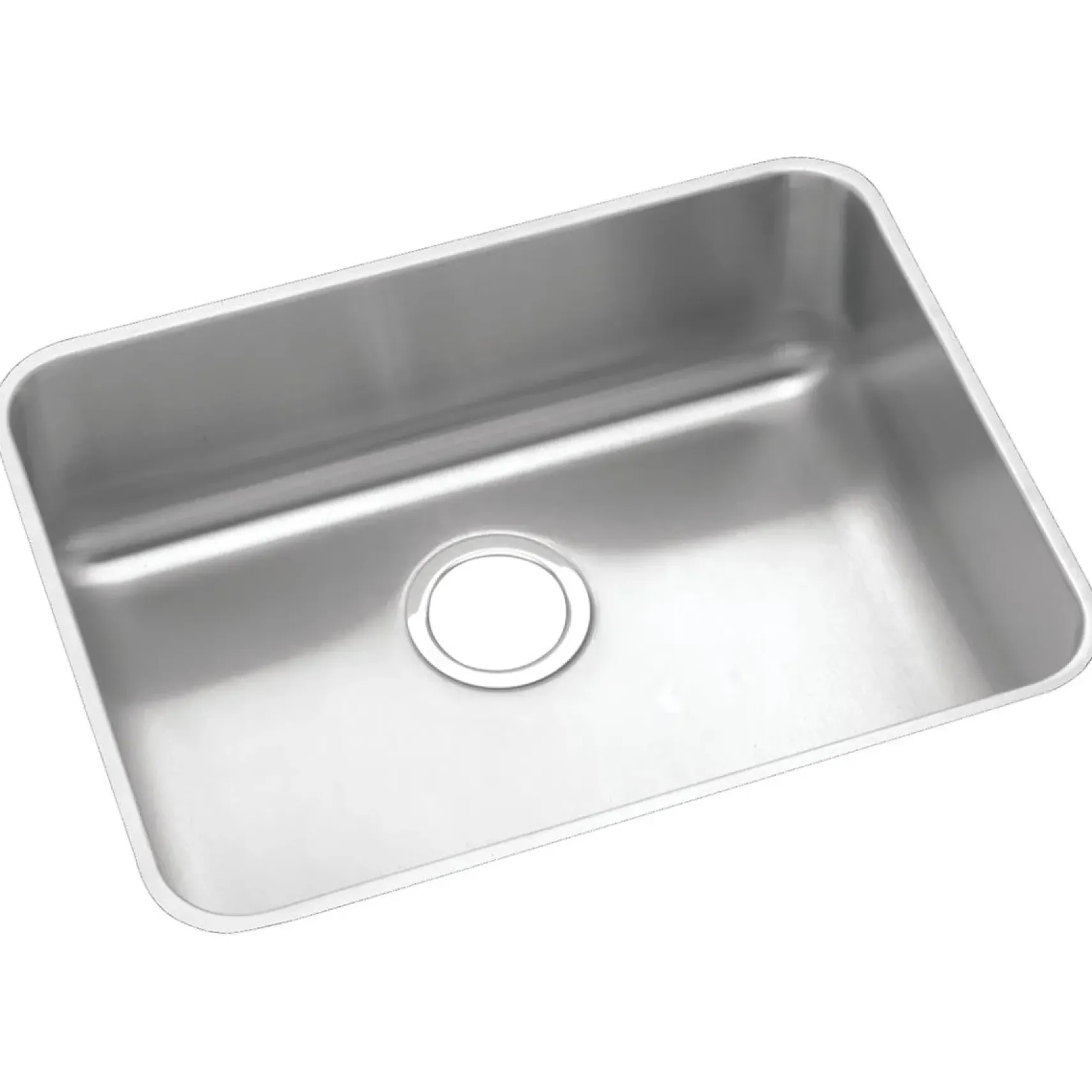 Elkay Lustertone Classic 24" Undermount Stainless Steel ADA Kitchen Sink, Lustrous Satin, 18 Gauge, ELUHAD211550