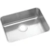 Elkay Lustertone Classic 24" Undermount Stainless Steel ADA Kitchen Sink, Lustrous Satin, 18 Gauge, ELUHAD211545